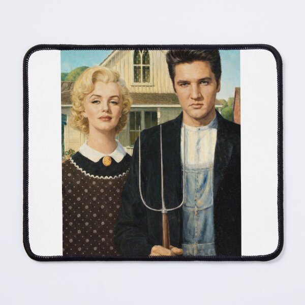 Item preview, American gothic with Elvis and Marilyn designed and sold by bluefrog.