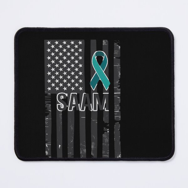 Item preview, SAAM Sexual Assault Awareness Ribbon American Flag designed and sold by gourpmerzihd.