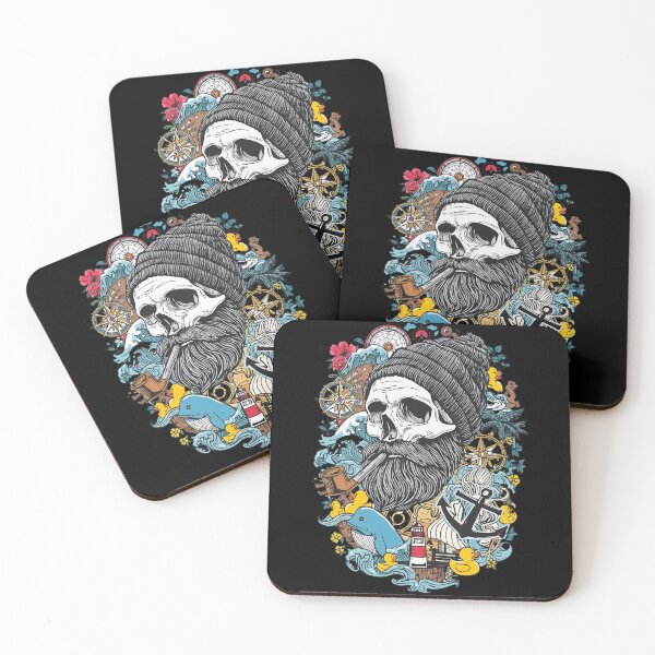 Item preview, Nautical Sailor Skull Marine Adventure and Sea Elements designed and sold by Bone & Blade.