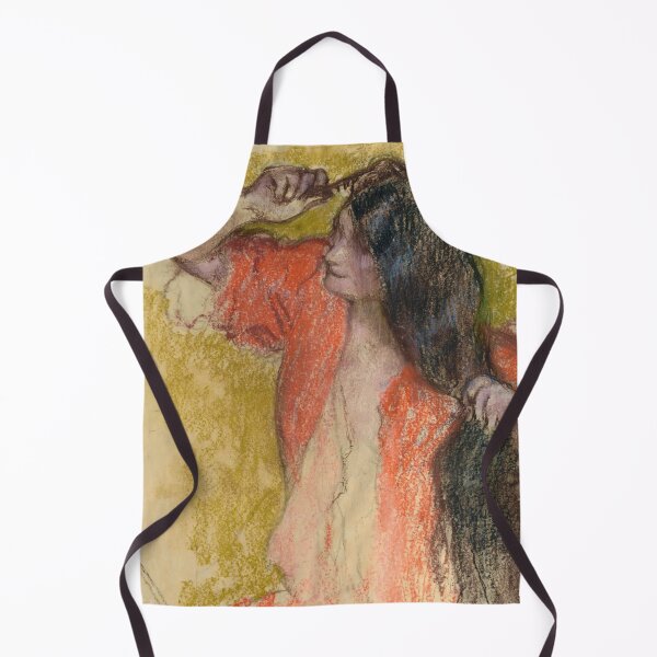 Item preview, Femme En Peignoir Rouge Se Coiffant by Edgar Degas: Impressionist Poster designed and sold by artofuniverse.
