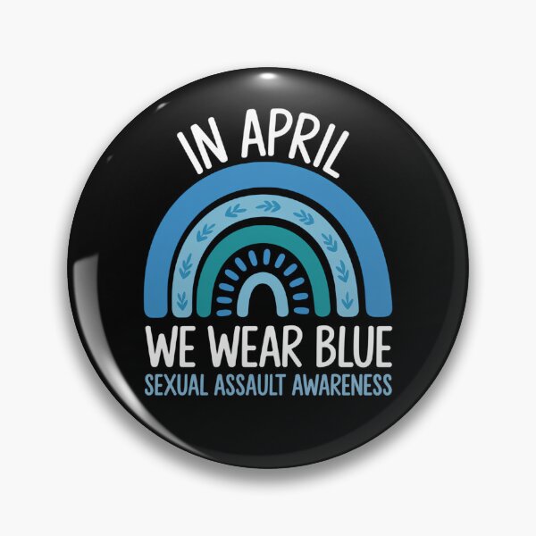 Item preview, Rainbow In April We Wear Blue Sexual Assault Awareness Month designed and sold by gourpmerzihd.