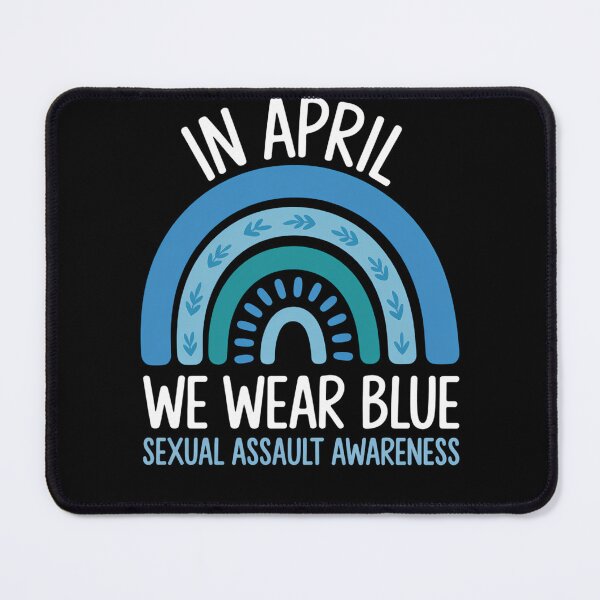 Item preview, Rainbow In April We Wear Blue Sexual Assault Awareness Month designed and sold by gourpmerzihd.