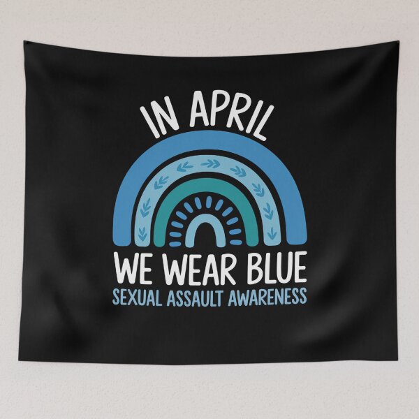 Item preview, Rainbow In April We Wear Blue Sexual Assault Awareness Month designed and sold by gourpmerzihd.