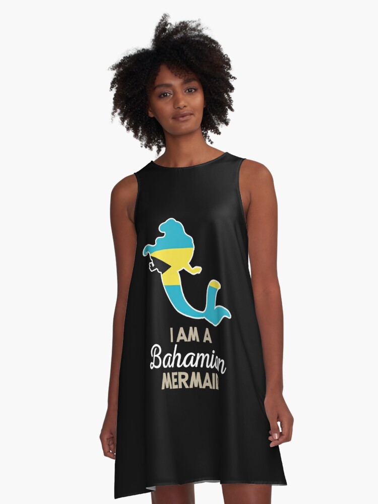 Bahamas Flag Bahamian Mermaid A-Line Dress for Sale by countryflags