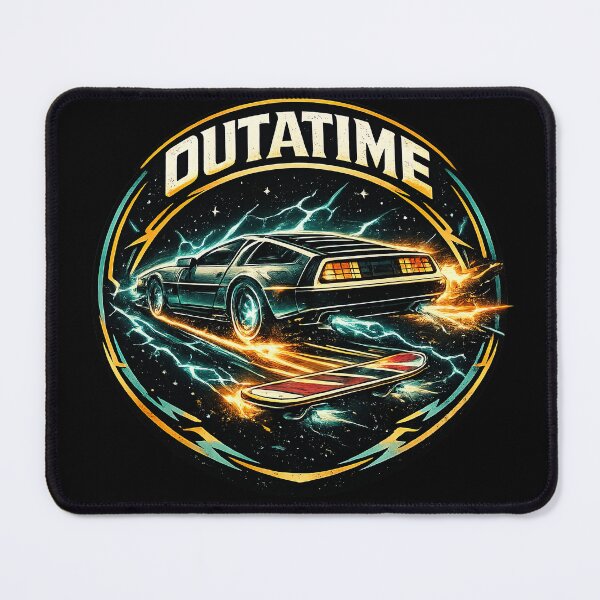 Item preview, Outatime Time Travel Car Inspired Tee designed and sold by Retr0Tshirts.