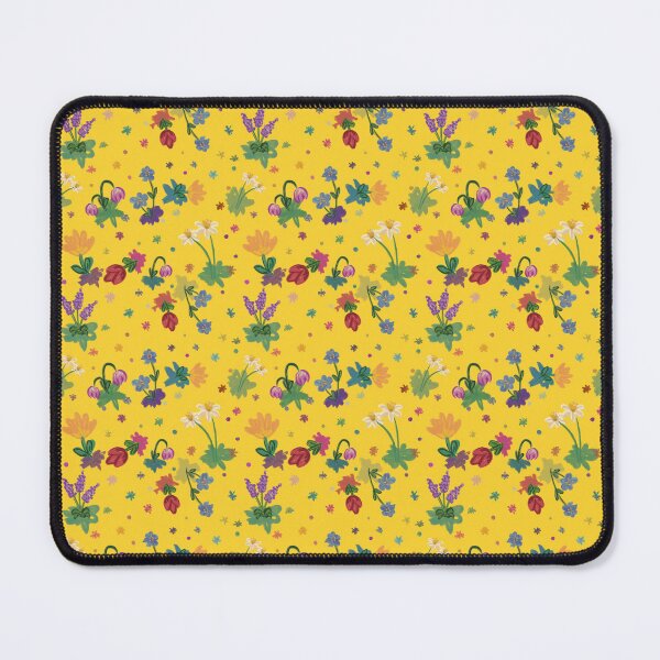 Item preview, Spring Flowers Pattern with Yellow Background designed and sold by NaliniLe.