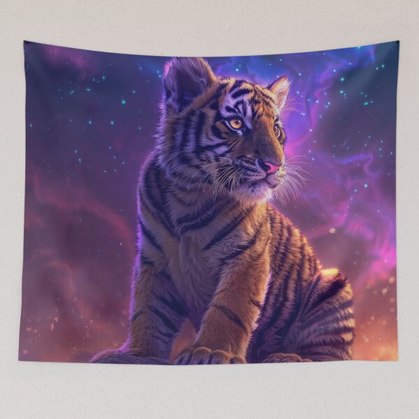 Item preview, Starlit Cub — Tiger Artwork designed and sold by QuantumDrift.