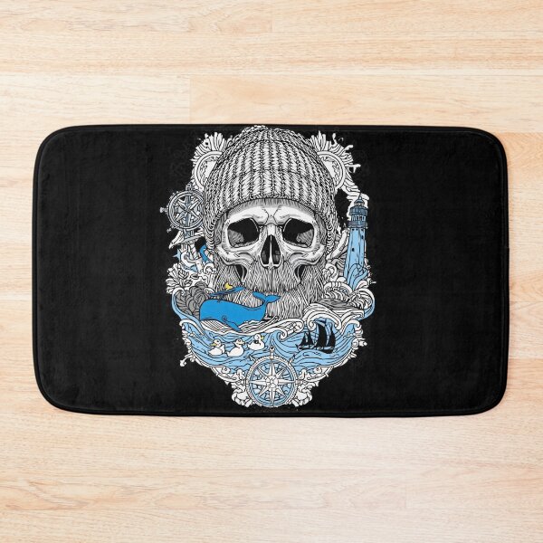 Item preview, Nautical Sailor Skull Marine Adventure and Sea Elements designed and sold by Bone & Blade.