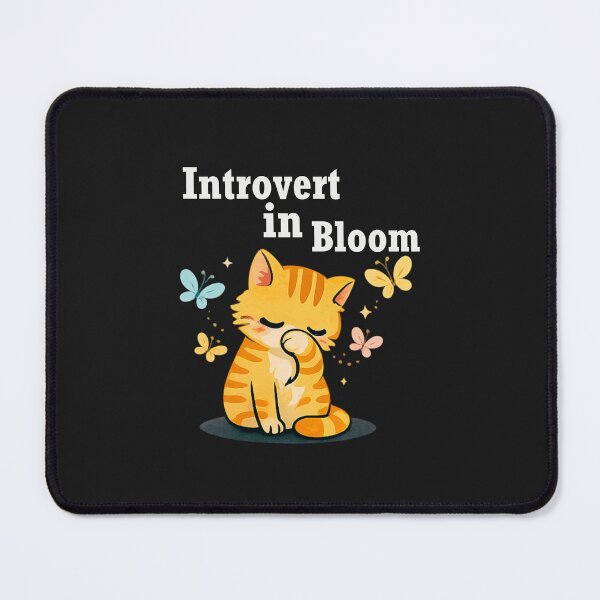 Item preview, Introvert in Bloom Cute Cat Shirt – Soft Aesthetic Introvert Quote Design designed and sold by AdicretorDesign.