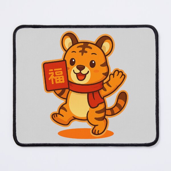 Item preview, Cute Zodiac Tiger – Energetic Chinese New Year Cartoon Design designed and sold by BalloonNinja.