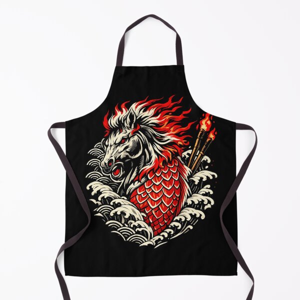 Item preview, Flame Mane Horse – Neo Traditional Japanese Tattoo designed and sold by avinigav.
