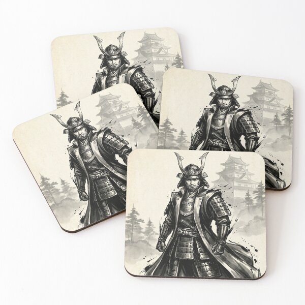 Item preview, Samurai Warrior Ink Illustration | Japanese Armor Art | Feudal Japan Wabi-Sabi Style designed and sold by Mori-no-Akari.