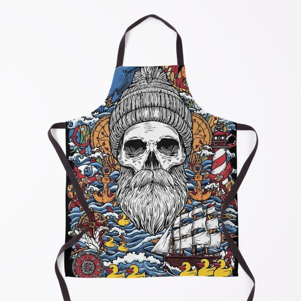 Item preview, Nautical Sailor Skull Marine Adventure and Sea Elements designed and sold by Bone & Blade.