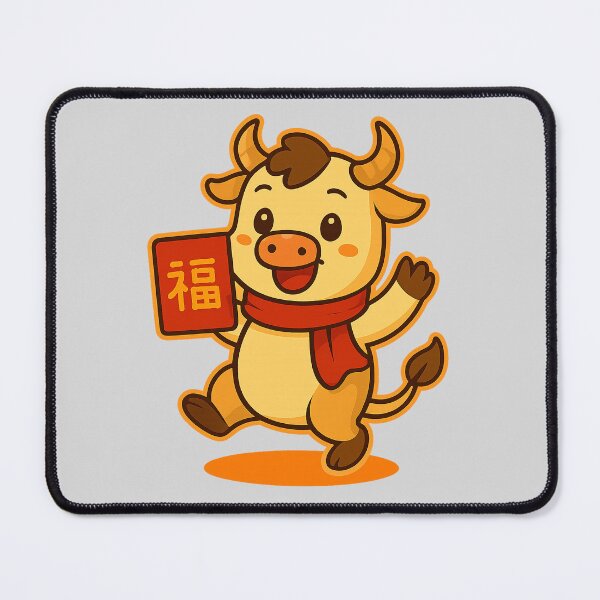 Item preview, Cute Zodiac Ox – Charming Chinese New Year Cartoon Design designed and sold by BalloonNinja.