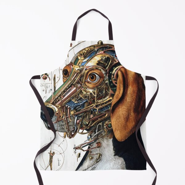 Item preview, Steampunk Mechanical Dog Portrait designed and sold by lautir.