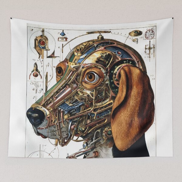 Item preview, Steampunk Mechanical Dog Portrait designed and sold by lautir.