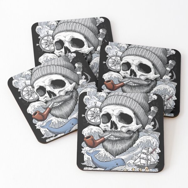 Item preview, Nautical Sailor Skull Marine Adventure and Sea Elements designed and sold by Bone & Blade.