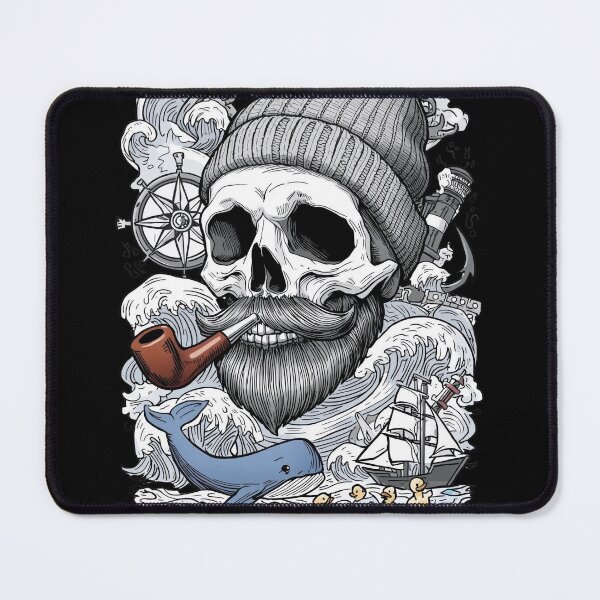 Item preview, Nautical Sailor Skull Marine Adventure and Sea Elements designed and sold by Bone & Blade.