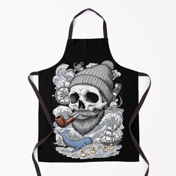 Item preview, Nautical Sailor Skull Marine Adventure and Sea Elements designed and sold by Bone & Blade.