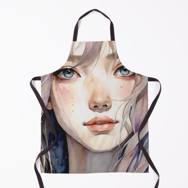 Item preview, Soft Shades of Beauty - Thoughtful Girl Watercolor Portrait designed and sold by FriskyLemur.