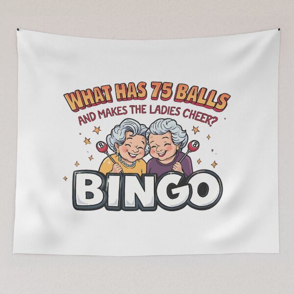Item preview, What Has Balls and Keeps The Ladies Cheer Bingo designed and sold by LunaMagicStudio.