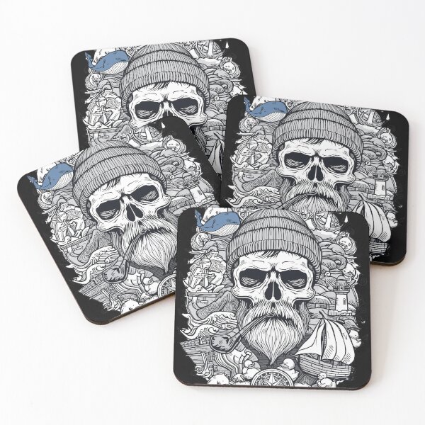 Item preview, Nautical Sailor Skull Marine Adventure and Sea Elements designed and sold by Bone & Blade.