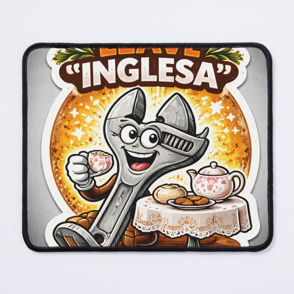 Item preview, Wrench – Funny sticker of a British tool having tea designed and sold by DrizzyV.
