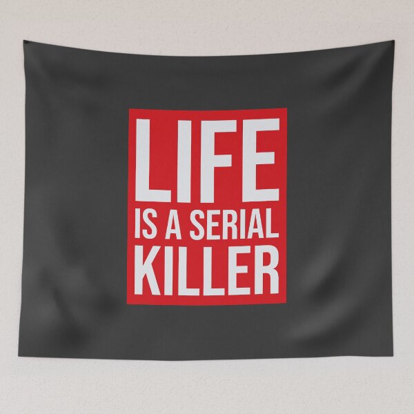 Item preview, Life Is a Serial Killer - yellow – Dark Humor Quote T-Shirt designed and sold by bembureda.