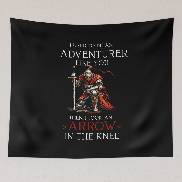 Item preview, I Used to Be an Adventurer Like You – Fantasy Knight Meme designed and sold by LunaMagicStudio.