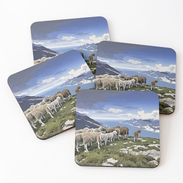 Item preview, Sheep in the Mountains designed and sold by tomorrowsart.