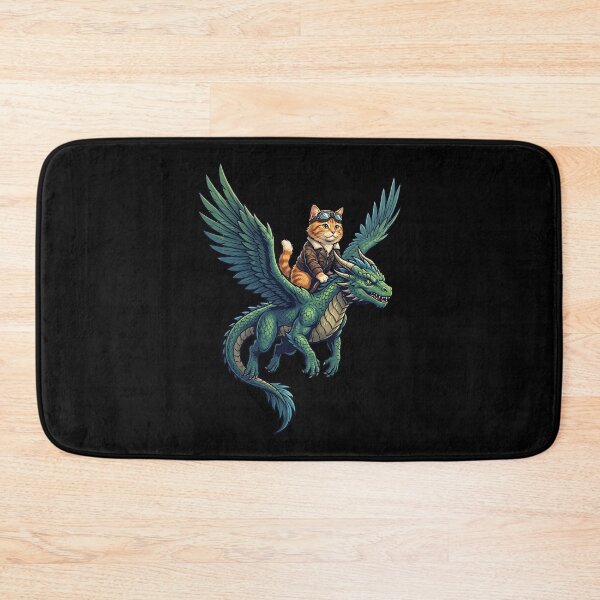Item preview, Cool cat flying on a dragon designed and sold by ReneMM.