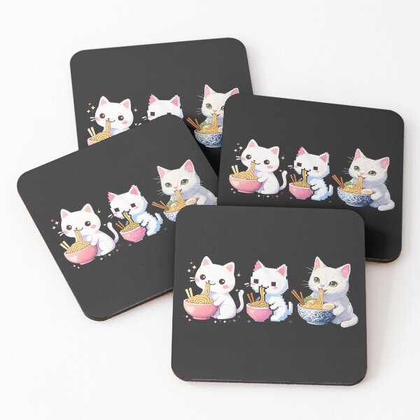 Item preview, Cute Cat Eating Ramen T-Shirt – Kawaii Cat Noodles Illustration, Funny Anime-Style Food Lover Graphic Tee designed and sold by ZyxDes.