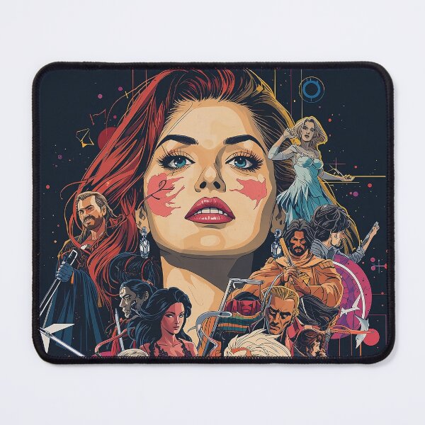 Item preview, Neon Retro Sci‑Fi Hero Collage designed and sold by Bright Vibe Designs.