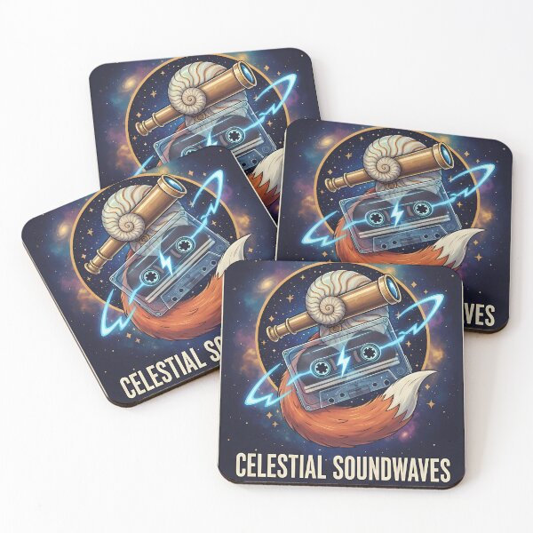 Item preview, Celestial Soundwaves: Retro Space Fox & Cassette designed and sold by Neena135.