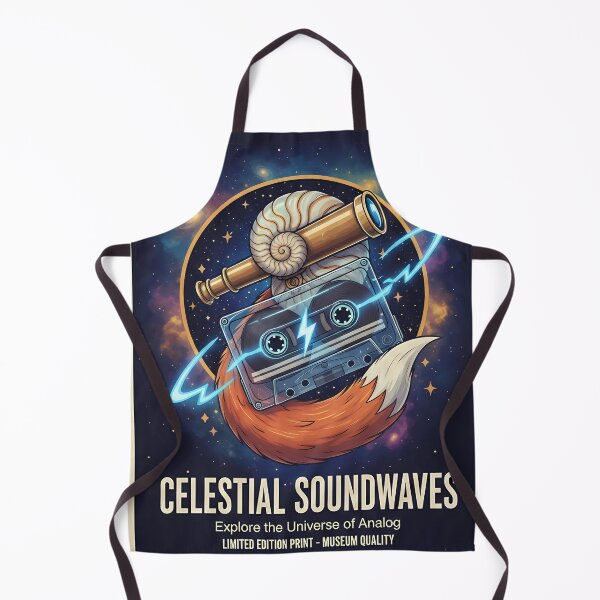 Item preview, Celestial Soundwaves: Retro Space Fox & Cassette designed and sold by Neena135.