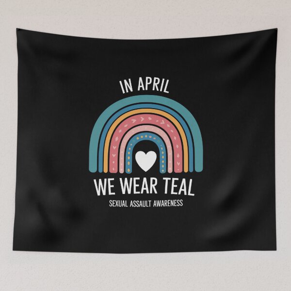 Item preview, In April We Wear Teal Sexual Assault Awareness Month Ribbon designed and sold by SyncSusscess.