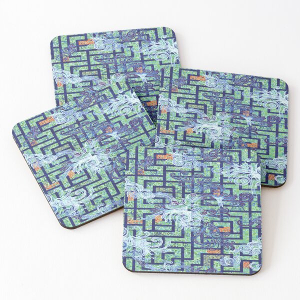 Item preview, Blizzard Maze – Maximalist Winter Geometry designed and sold by Imaginarium of Chaos falcon88 .