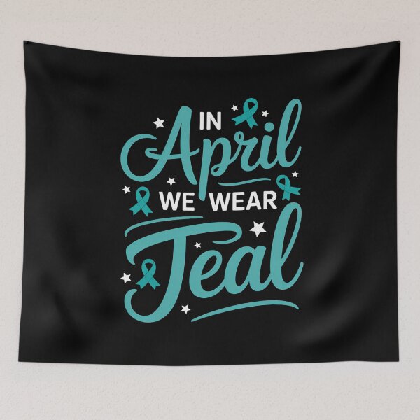 Item preview, In April We Wear Teal Sexual Assault Awareness Month 5 designed and sold by SyncSusscess.