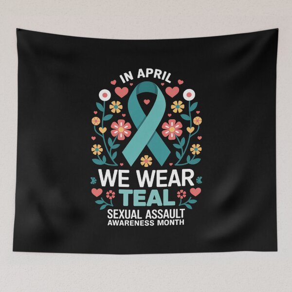 Item preview, In April We Wear Teal Sexual Assault Awareness Month 7 designed and sold by SyncSusscess.