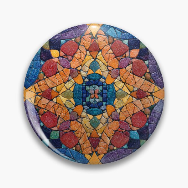 Artikelvorschau, Von Gaudí inspiriertes, lebendiges, farbenfrohes Mosaikfliesenmuster entworfen und verkauft von GrinGalore.