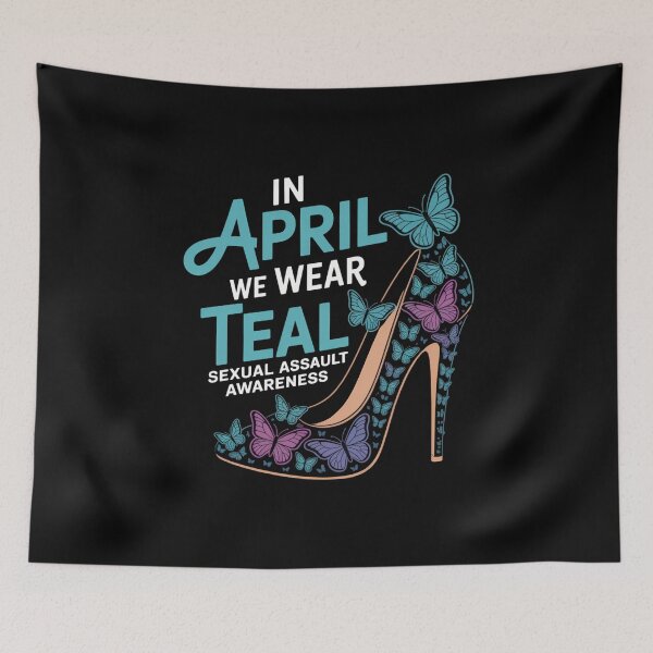 Item preview, In April We Wear Teal Sexual Assault Awareness Month 3 designed and sold by SyncSusscess.
