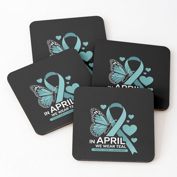 Item preview, In April We Wear Teal Sexual Assault Awareness Butterfly designed and sold by SyncSusscess.