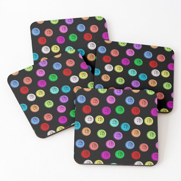 Item preview, Neon Buttons Pattern designed and sold by UbiquitousScar.