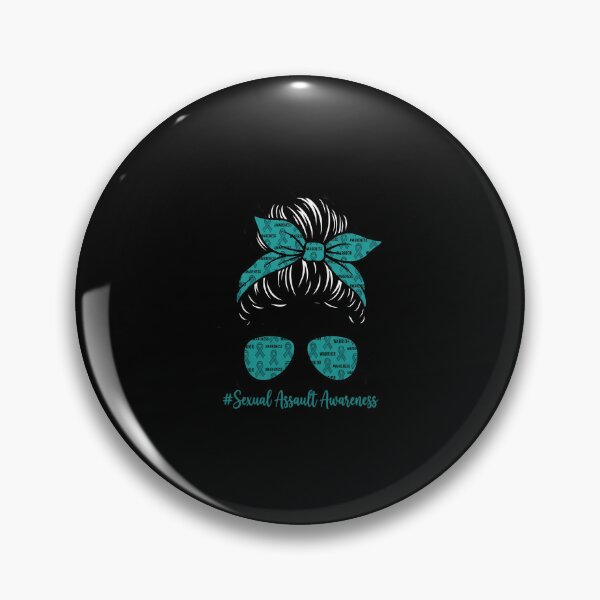 Item preview, In April We Wear Teal Sexual Assault Awareness Messy Bun designed and sold by SyncSusscess.