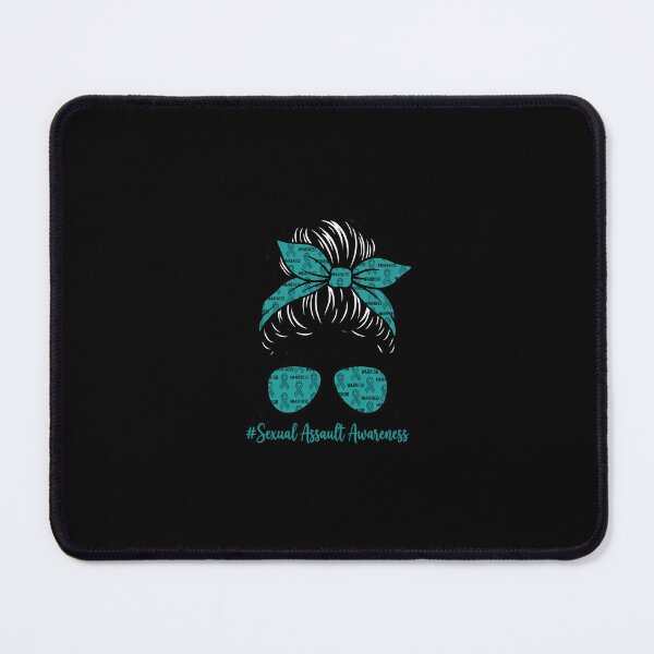 Item preview, In April We Wear Teal Sexual Assault Awareness Messy Bun designed and sold by SyncSusscess.