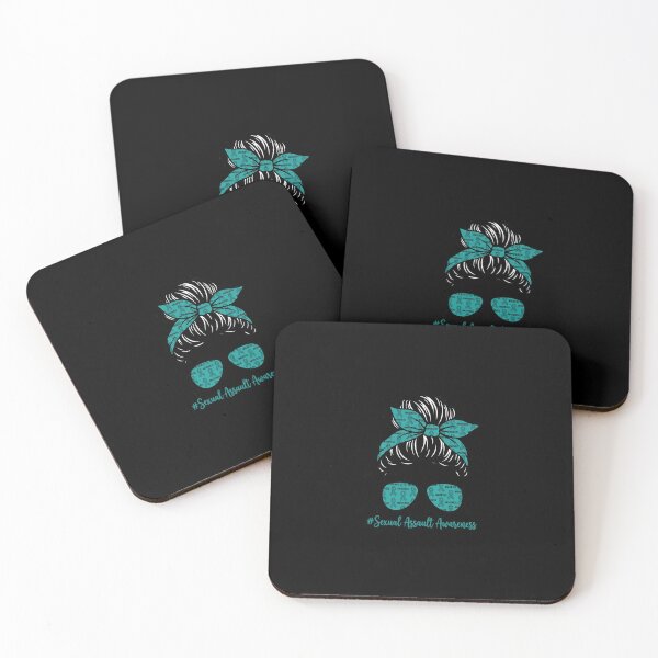 Item preview, In April We Wear Teal Sexual Assault Awareness Messy Bun designed and sold by SyncSusscess.