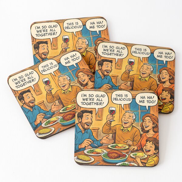 Item preview, Family at dinner | Comics stylCartoone -  designed and sold by ComicsFactory.