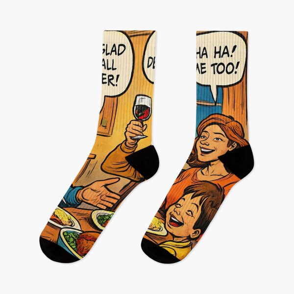 Item preview, Family at dinner | Comics stylCartoone -  designed and sold by ComicsFactory.