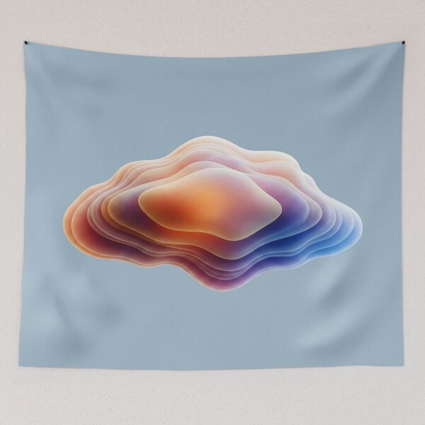 Item preview, Holographic Layered Cloud - Abstract 3D Fluid Art designed and sold by Dakson Design - Fantasy Art.