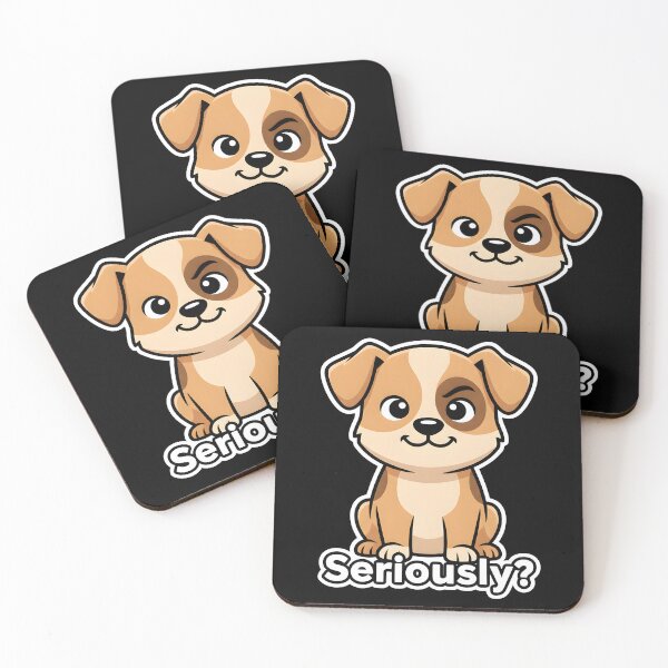 Item preview, Seriously? Funny Skeptical Dog - Cute Puppy with Raised Eyebrow - Sarcastic Pet Art designed and sold by Fuechse.